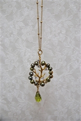 Bead Tree Necklace Green