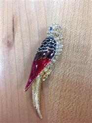 Vintage Parrot Brooch Pin